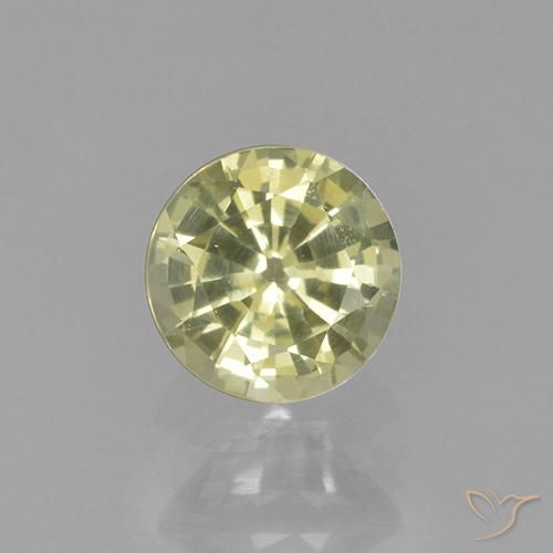 0.60ct Natural Amarillo claro Granate grosularita, Redondo, VVS