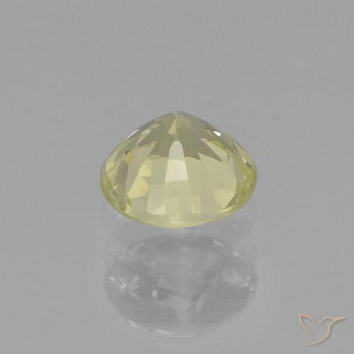 Granate grosularita Amarillo claro natural de 0.60 ct, Redondo, VVS