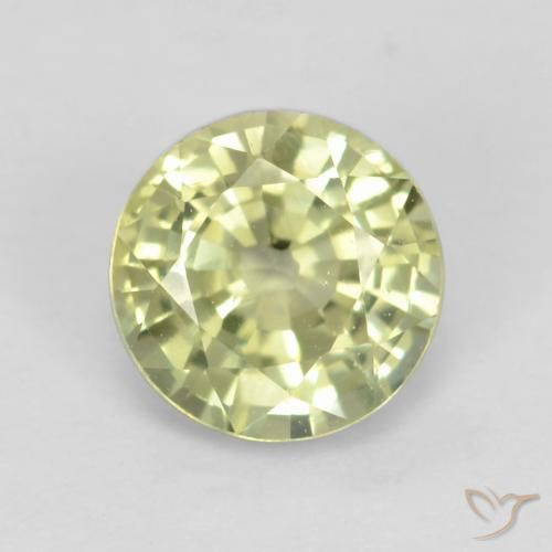 0.66ct Natural Amarillo claro Granate grosularita, Redondo, VVS-VS