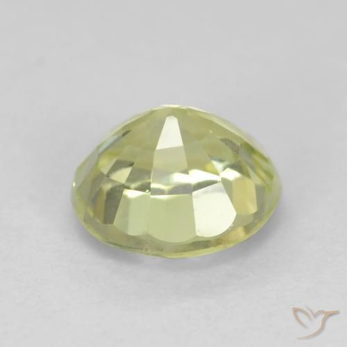 Granate grosularita Amarillo claro natural de 0.66 ct, Redondo, VVS-VS