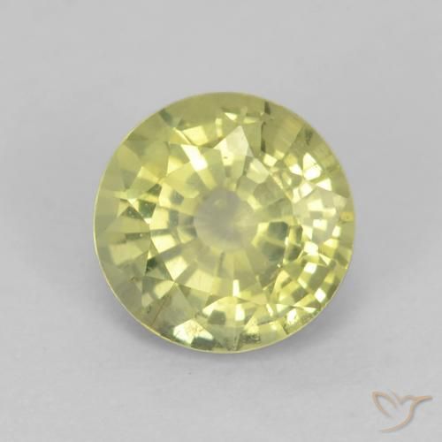 0.65ct Natural Amarillo claro medio Granate grosularita, Redondo, VVS-VS