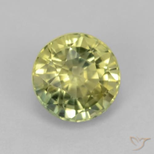 Granate grosularita Amarillo medio natural de 0.69 ct, Redondo, VVS-VS