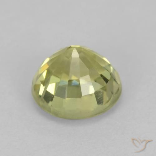 Granate grosularita Amarillo medio natural de 0.69 ct, Redondo, VVS-VS