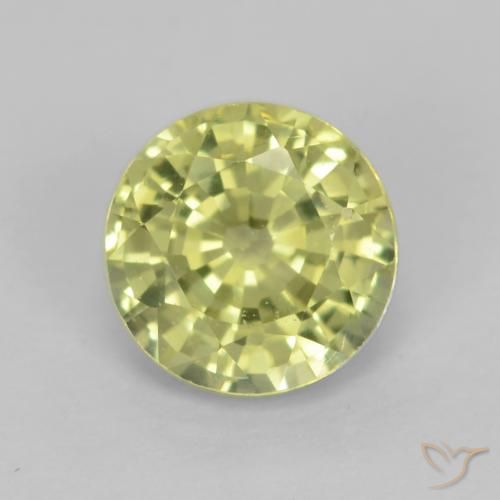 0.65ct Natural Amarillo medio Granate grosularita, Redondo, VVS-VS