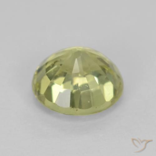 Granate grosularita Amarillo medio natural de 0.65 ct, Redondo, VVS-VS