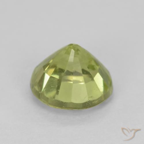 Granate grosularita Amarillo limón claro natural de 0.67 ct, Redondo, VS