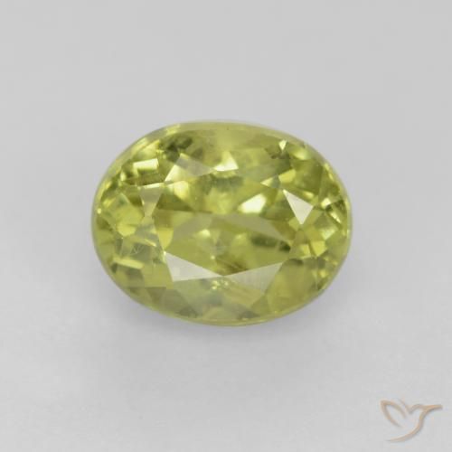 0.66ct Natural Amarillo verdoso claro Granate grosularita, Ovalada, VS
