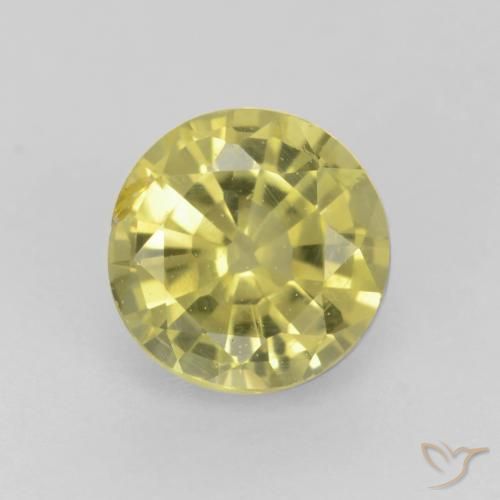 0.60ct Natural Amarillo claro medio Granate grosularita, Redondo, VS