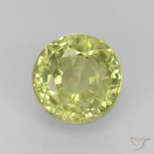 0.70ct Natural Amarillo medio Granate grosularita, Redondo, VS