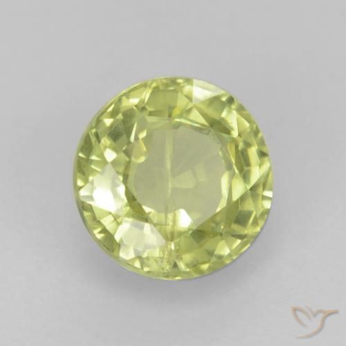 Granate grosularita Amarillo medio natural de 0.70 ct, Redondo, VS