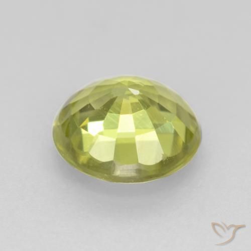 Granate grosularita Amarillo medio natural de 0.58 ct, Redondo, VS