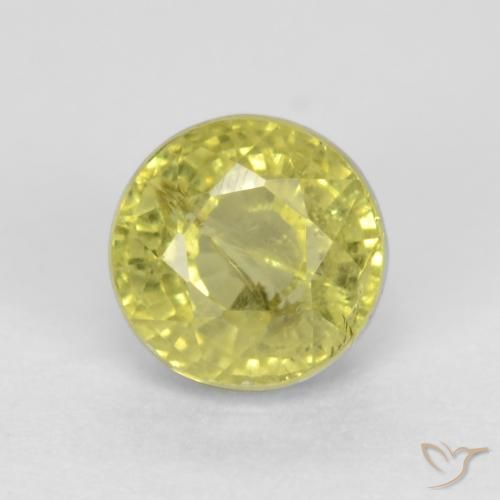 0.70ct Natural Amarillo medio Granate grosularita, Redondo, VS