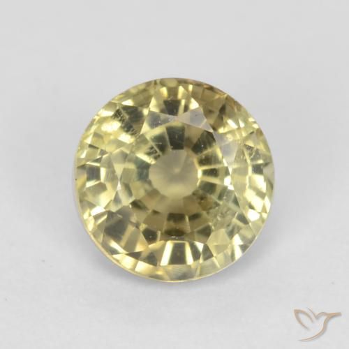 0.65ct Natural Amarillo-dorado claro Granate grosularita, Redondo, VS