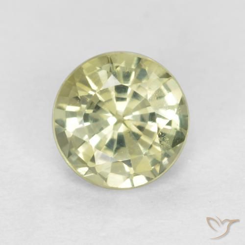 0.56ct Natural Amarillo claro Granate grosularita, Redondo, VS