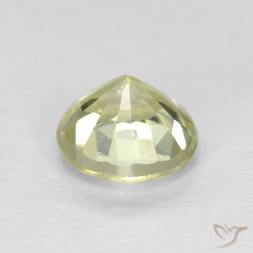 Granate grosularita Amarillo claro natural de 0.56 ct, Redondo, VS
