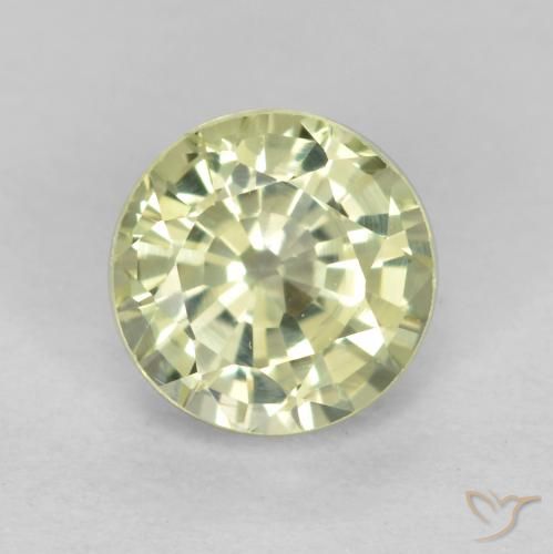 0.63ct Natural Amarillo claro Granate grosularita, Redondo, VVS-VS