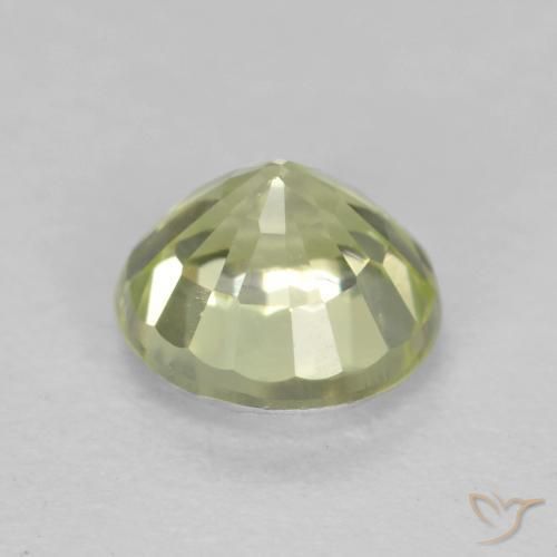 Granate grosularita Amarillo claro natural de 0.63 ct, Redondo, VVS-VS