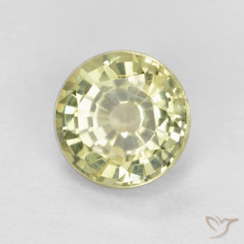 Granate grosularita Amarillo medio natural de 0.59 ct, Redondo, VS-SI