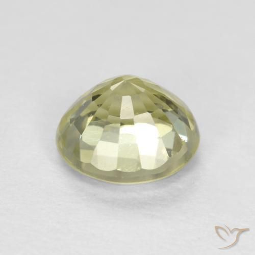 Granate grosularita Amarillo medio natural de 0.59 ct, Redondo, VS-SI