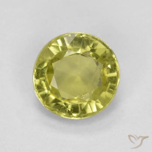 0.54ct Natural Amarillo claro Granate grosularita, Redondo, VS-SI