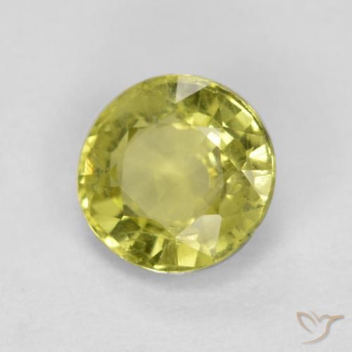 Granate grosularita Amarillo claro natural de 0.54 ct, Redondo, VS-SI