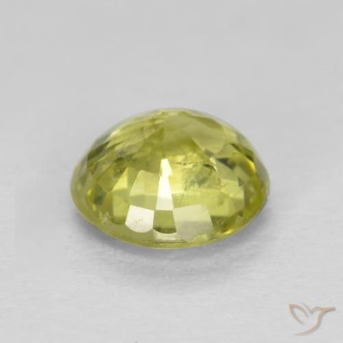 Granate grosularita Amarillo claro natural de 0.54 ct, Redondo, VS-SI