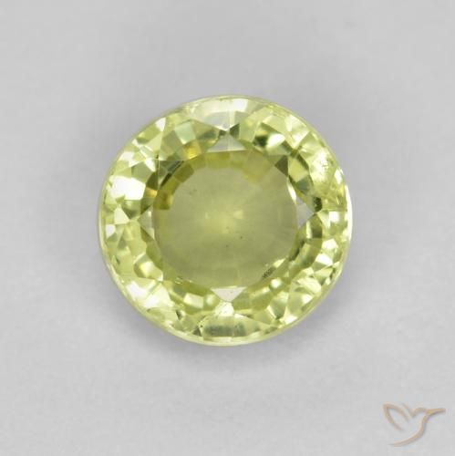 0.50ct Natural Amarillo medio Granate grosularita, Redondo, VS