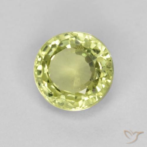 Granate grosularita Amarillo medio natural de 0.50 ct, Redondo, VS