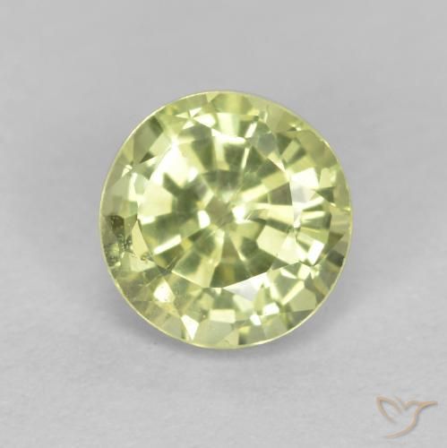 0.55ct Natural Amarillo verdoso claro Granate grosularita, Redondo, VS
