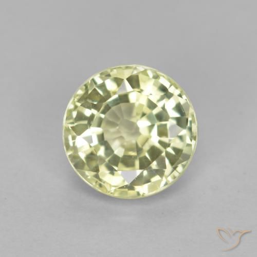 0.54ct Natural Amarillo verdoso claro Granate grosularita, Redondo, VS