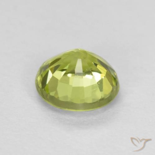 Granate grosularita Amarillo limón claro natural de 0.46 ct, Redondo, VS