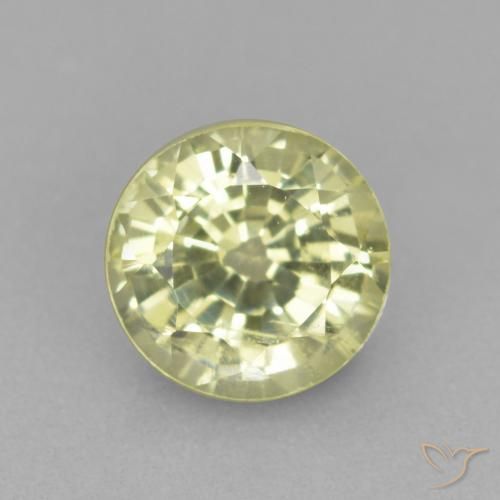0.56ct Natural Amarillo claro Granate grosularita, Redondo, VS-SI