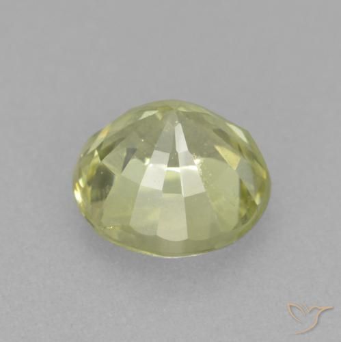 Granate grosularita Amarillo claro natural de 0.56 ct, Redondo, VS-SI
