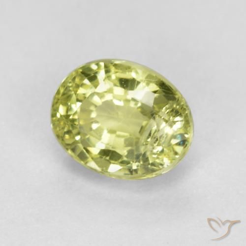 Granate grosularita Amarillo limón natural de 0.50 ct, Corte Óvalo, VS-SI