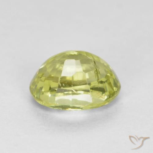 Granate grosularita Amarillo limón natural de 0.50 ct, Corte Óvalo, VS-SI