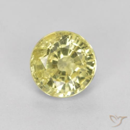 0.46ct Natural Amarillo claro Granate grosularita, Redondo, VS-SI
