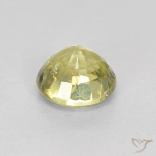 Granate grosularita Amarillo claro natural de 0.46 ct, Redondo, VS-SI