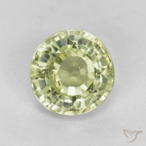 0.51ct Natural Amarillo verdoso claro Granate grosularita, Redondo, VS
