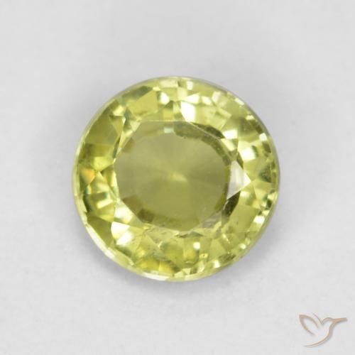 0.43ct Natural Amarillo claro Granate grosularita, Redondo, VS