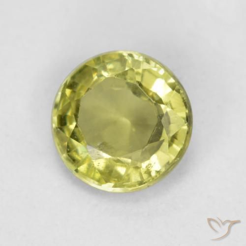 Granate grosularita Amarillo claro natural de 0.43 ct, Redondo, VS