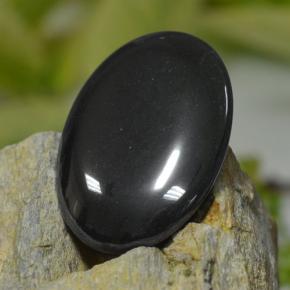 Hematita gris natural de 53,75 ct, corte óvalo, opaco
