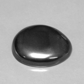 Hematita gris natural de 34,19 ct, corte óvalo, opaco