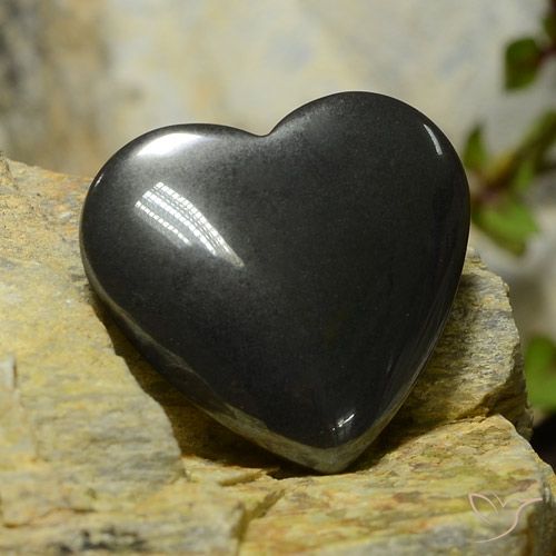 23.85ct Natural Gris oscuro Hematites, Corazón, Opaco