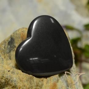 Hematites Gris negro natural de 22.81 ct, Corazón, Opaco