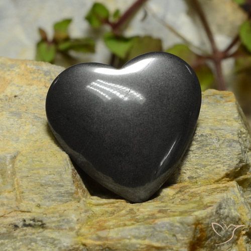 22.71ct Natural Gris oscuro Hematites, Corazón, Opaco