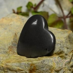 Hematites Gris oscuro natural de 22.71 ct, Corazón, Opaco