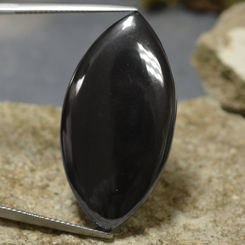 Hematites Gris oscuro natural de 44.75 ct, Marquesa, Opaco