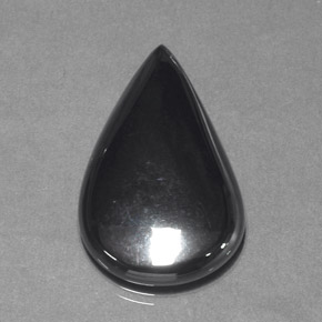 Hematites Gris negro natural de 23.35 ct, En forma de pera, Opaco
