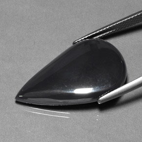 Hematites Gris negro natural de 23.35 ct, En forma de pera, Opaco