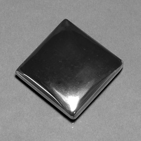 Hematites Gris negro natural de 27.88 ct, Corte Baguette, Opaco
